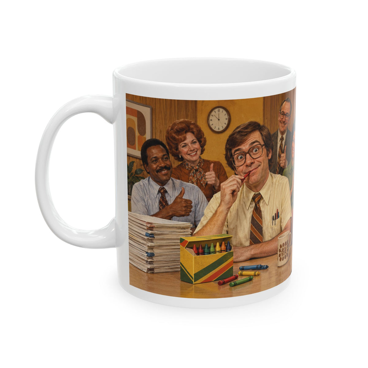 Eat Crayons, Stay Employed Funny Office Mug | Coworker Christmas Gift