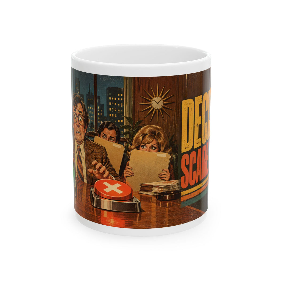 Decisions Scare Me Too Funny Mug | Overthinker Christmas Gift