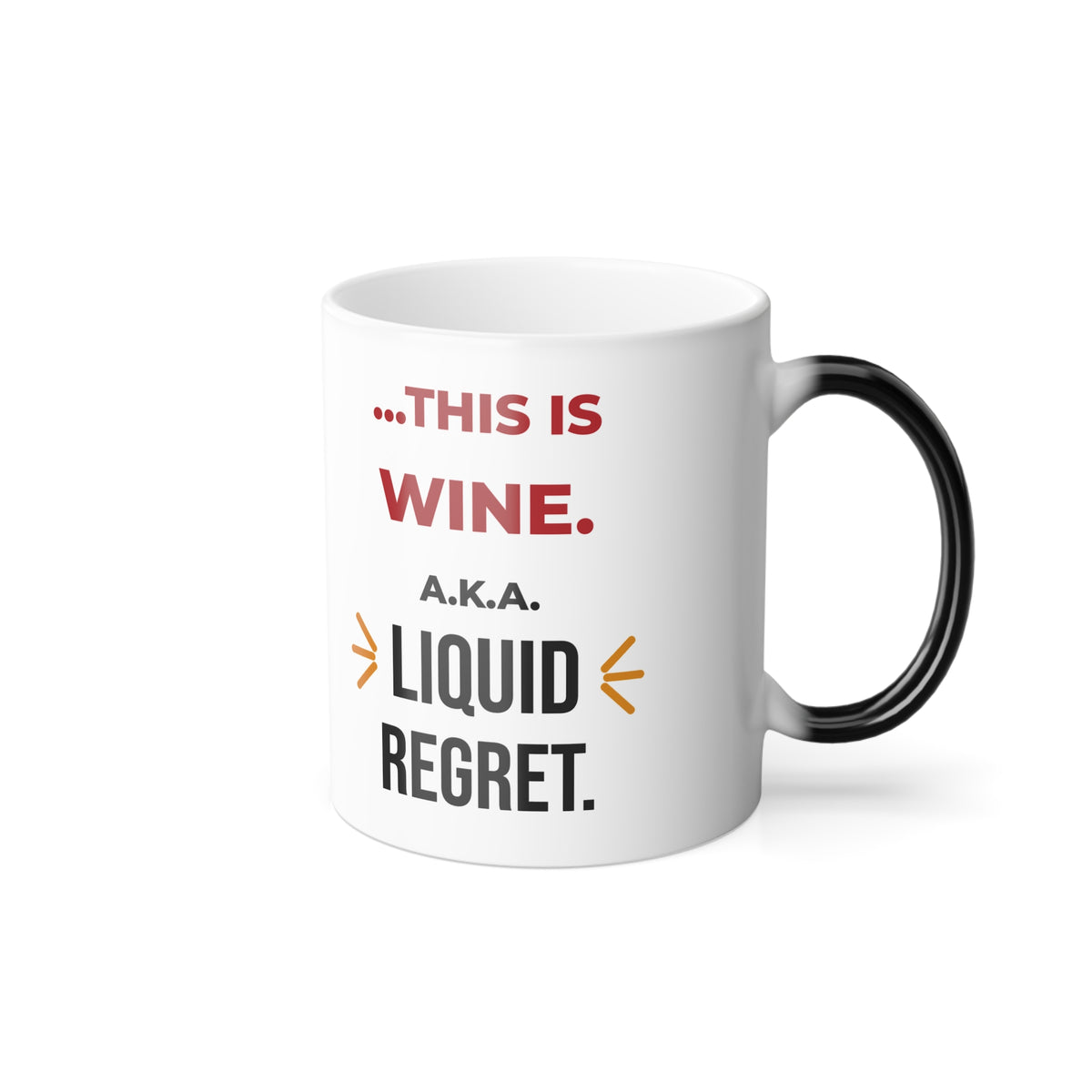 Color Changing Christmas Mug, Funny Wine Mug, Heat Reveal Merry Christmas Mug, This Is Wine… Liquid Regret, White Elephant Gift, 11oz