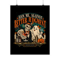 Join Me, Against Better Judgment Poster 16×20 | Skeleton Home Bar Art Gift