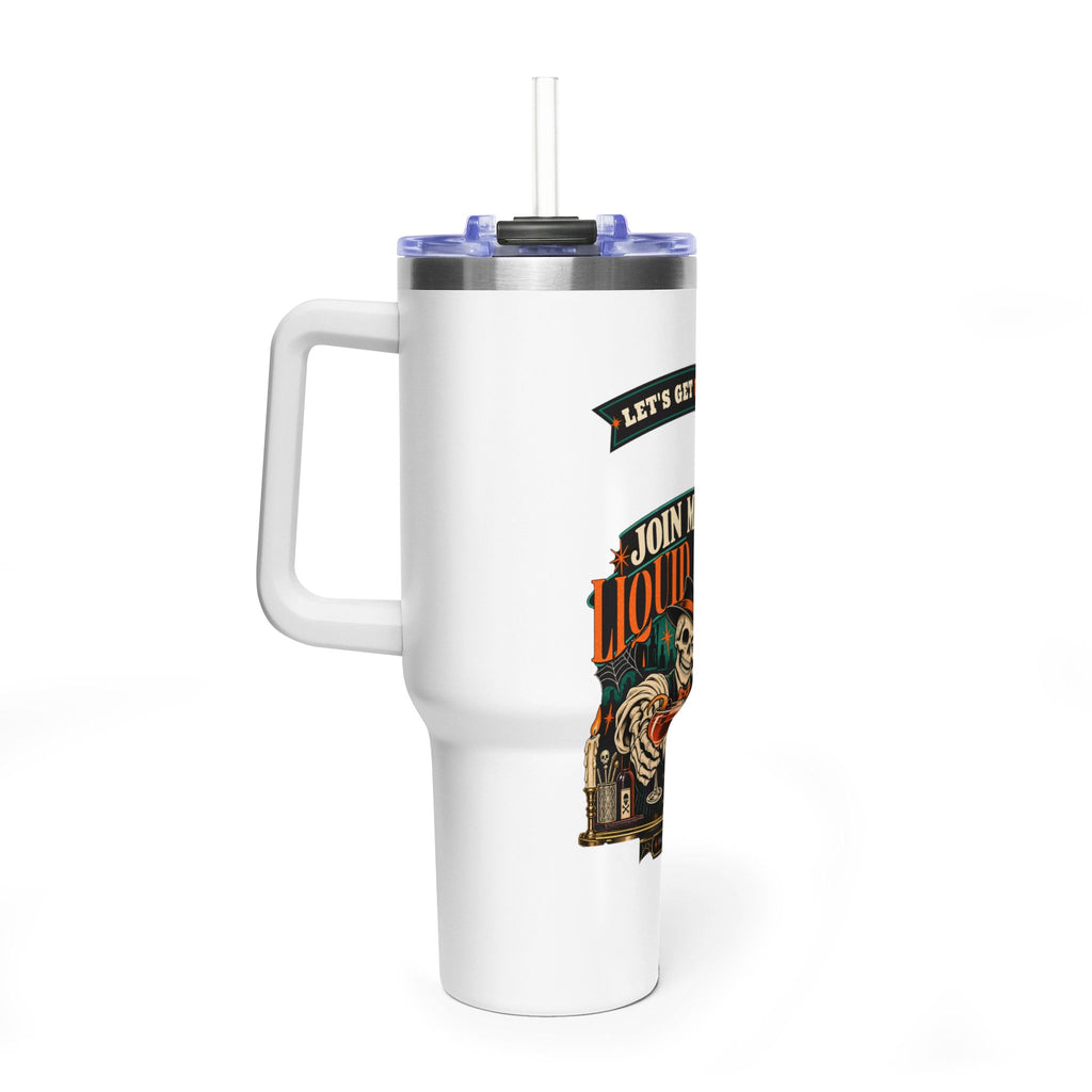 Join Me for a Liquid Regret 40oz Tumbler | Funny Skeleton Bar Gift