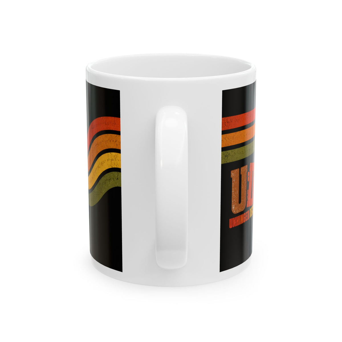 Unhinged Decor Retro Logo Coffee Mug | Funny Christmas Gift