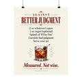 Against Better Judgment Cocktail Recipe Print 16×20 | Home Bar Christmas Gift